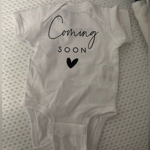 Baby Announcement Coming Soon Onesie